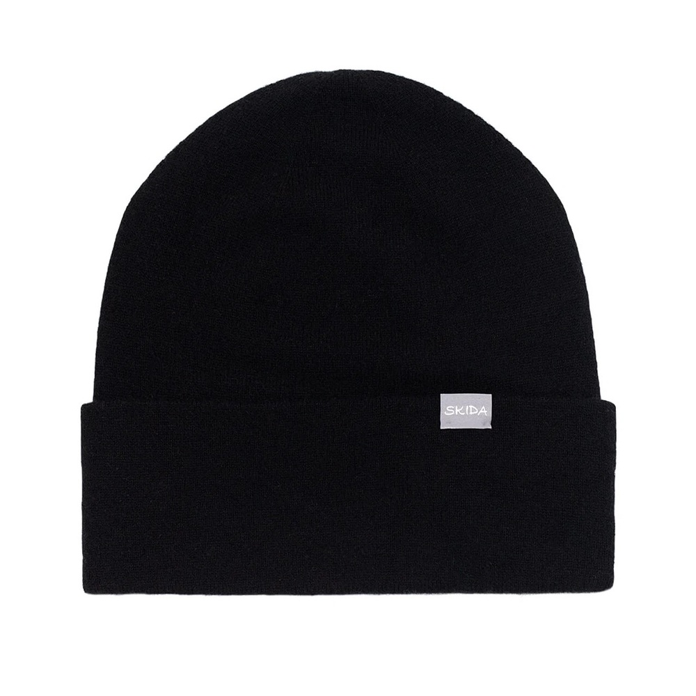 The Wheelock Knit Cashmere Beanie - Jet